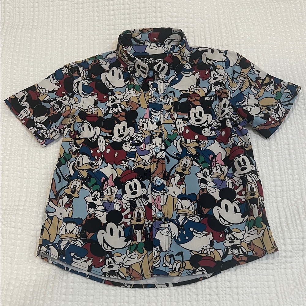 RSVLTS Kids Disney Character Button-Down Shirt - Multicolor